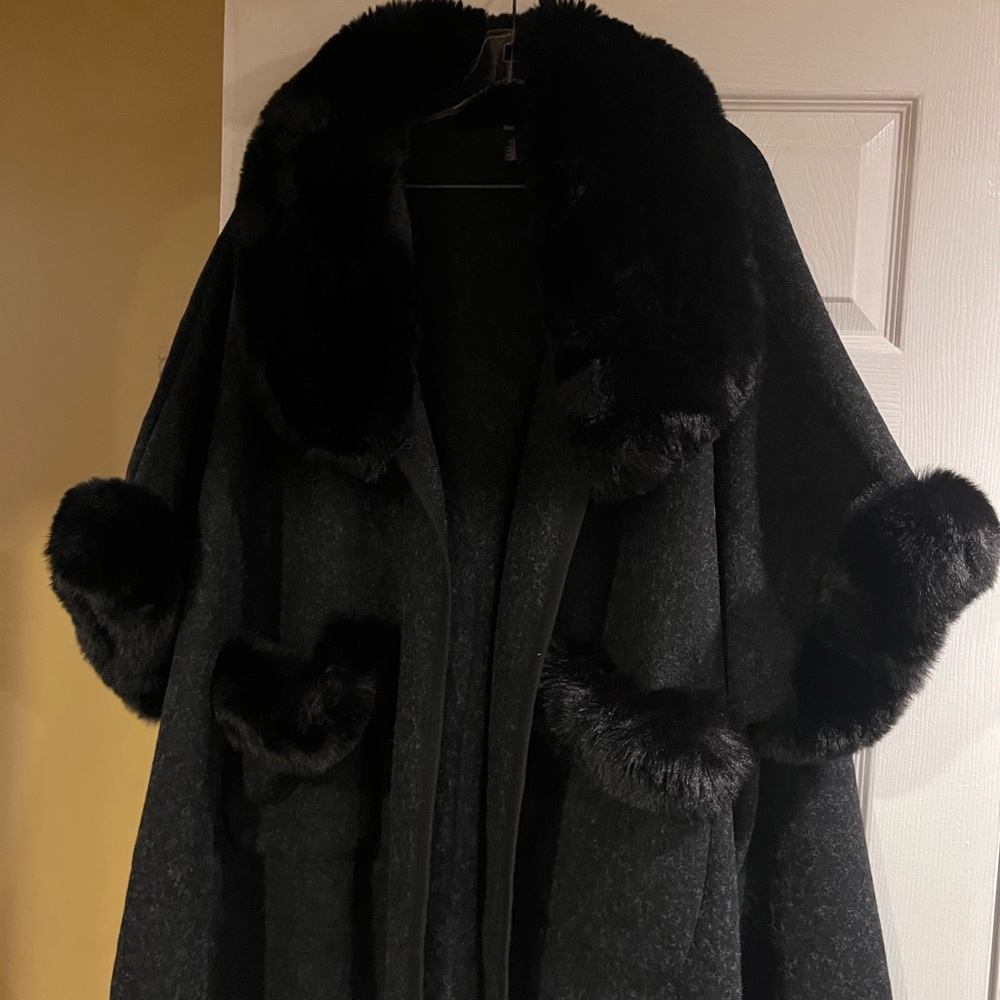 Modena Black Faux Fur Jacket